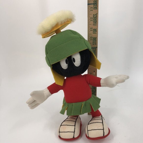 VTG Marvin Martian Plush 14" Looney Tunes Warner Bros 1995 Poseable Stands - Picture 4 of 15